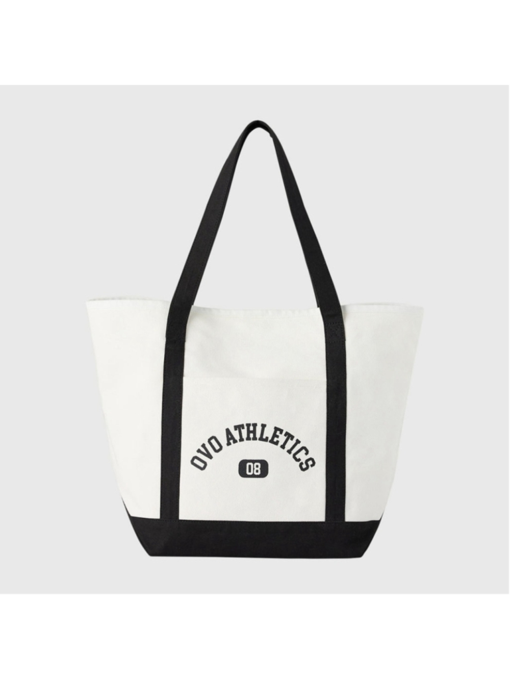OVO White and Black Canvas Tote Bag In VGUC